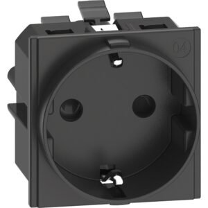 Priza standard german cu borne automate Bticino Living Now KG4141A, negru