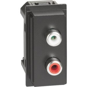 Priza dubla RCA Bticino Living Now KG4269R, negru
