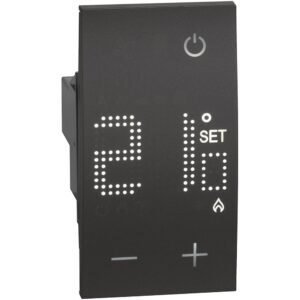Termostat electronic de camera 2 module Bticino Living Now KG4441, negru