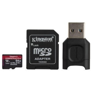 Kingston Canvas React Plus 64GB UHS-II V90 + Adaptor + Cititor de Carduri MobileLite Plus – Default Title