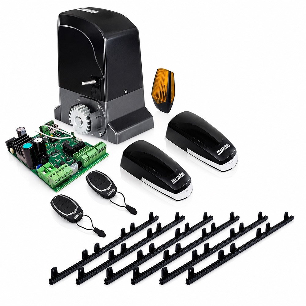 Kit automatizare poarta culisanta cu 6 cremaliere Motorline KIT GALO1200-CRM, 230 VAC, 1000 N, 1200 Kg, brushless, 15m/min, compatibil MCONNECT LINK