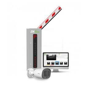 Kit bariera auto si camera LPR ZKTeco PROBG3030-LPR, lungime brat cu LED 3 m, 24V DC, 2 MP, IR 50 m, 3.35 – 10.05 mm, card memorie 64 GB