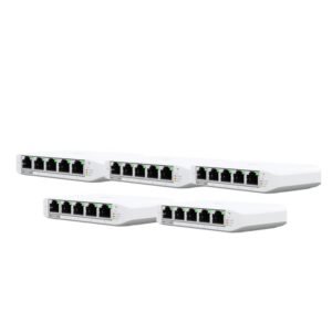 Kit switch Ubiquiti UniFi Switch Flex Mini, 5 Porturi Gigabit, 10 Gbps, L2 , PoE, cu management, 5 bucati