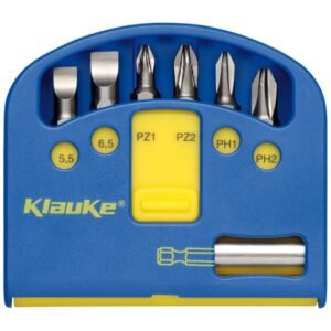 Set biti+adaptor 1/4″ – 7 piese Klauke KL340