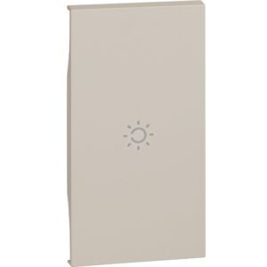 Tasta 2 module simbol lumina pentru intrerupatoare Bticino Living Now KM01M2A, nisip