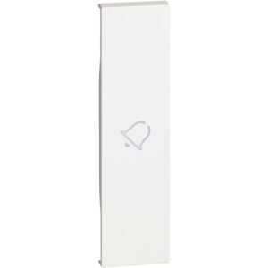Tasta iluminabila simbol sonerie 1 modul Bticino Living Now KW01D, alb