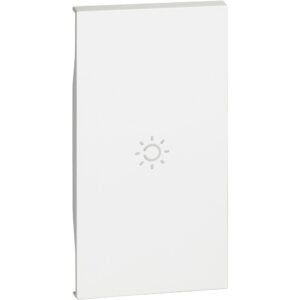 Tasta iluminabila simbol lumina 2 module pentru intrerupatoare Bticino Living Now KW01M2A, alb
