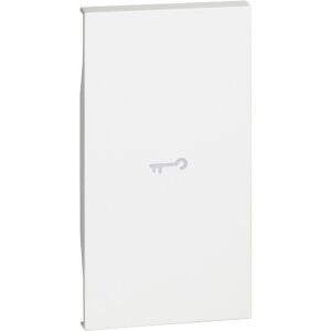 Tasta iluminabila 2 module simbol cheie Bticino Living Now KW01M2F, alb