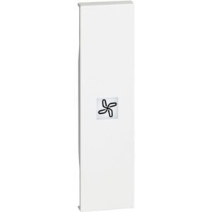 Tasta iluminabila cu simbol ventilator 1 modul Bticino Living Now KW01RN, alb