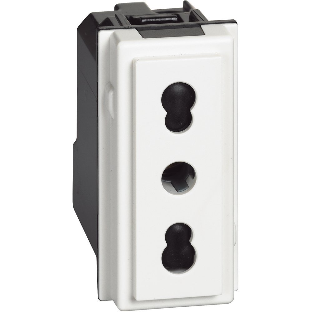 Priza standard italian 10-16A 250Vac Bticino Living Now KW4180, alb