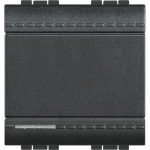 Buton cu revenire 2 module 10A Bticino Living Light L4005M2N, antracit