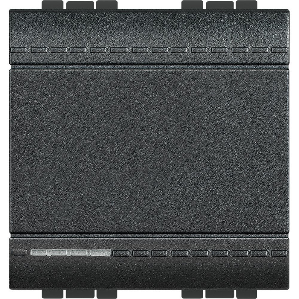 Buton cu revenire 2 module 10A Bticino Living Light L4005M2N, antracit