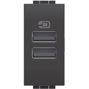 Incarcator usb 1 modul 2 usb tip A+A Bticino Living Light L4191AA, antracit