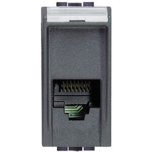 Priza RJ11 1 modul Living Light Bticino L4258/11N, antracit