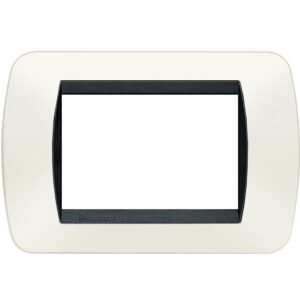 Rama ornament 3 module Living Light Bticino L4803PB, alb