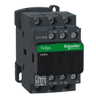 Contactor TeSys Deca Schneider LC1D18E7, 3P(3NO), AC-3/3e, 