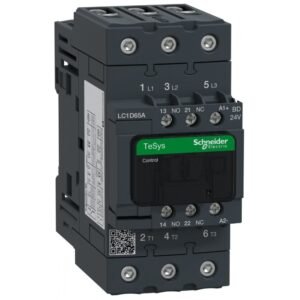 Contactor Tesys D 3P(3 NO) – AC-3 – 440V 65A bobina 24 VDC Schneider LC1D65ABD