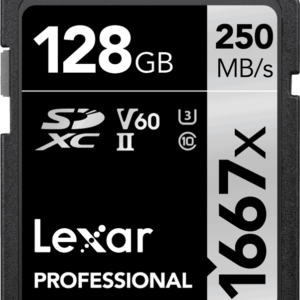 LEXAR CARD MEMORIE SILVER SDXC 1667X UHS-II V60 R250 / W120 128 GB – Default Title