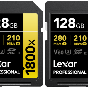 Lexar Set 2xSDXC Pro 1800x U3 UHS-II R280/W210 (V60) 128GB – Default Title