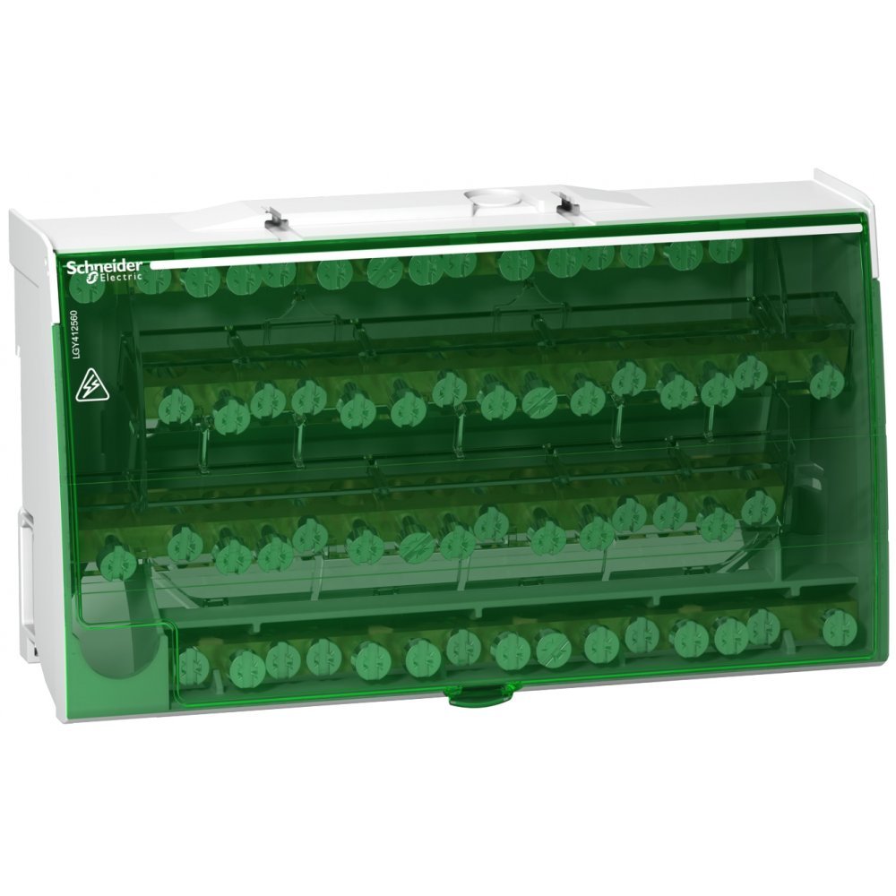 Bloc distributie tetrapolar Schneider 4 bare x 15 poli 125A Schneider LGY412560