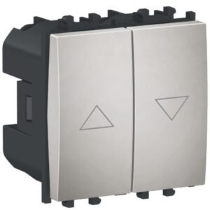 Intrerupator jaluzele 2 module Schneider Easy Styl LMR0712004, argintiu