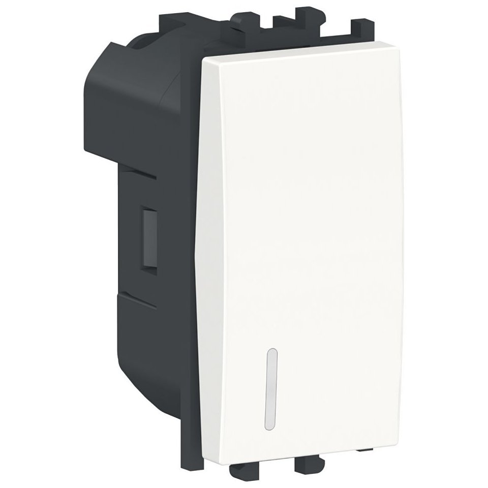 Intrerupator cu revenire, indicator luminos 1 modul Schneider Easy Styl LMR1121001, alb