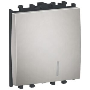 Intrerupator cu revenire, indicator luminos 2 module Schneider Easy Styl LMR1220004, argintiu