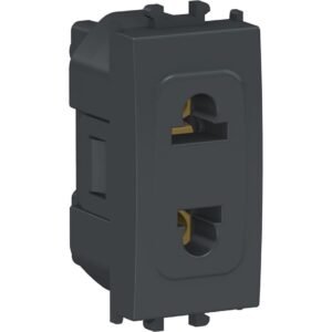 Priza 1 modul standard Euroamerican Schneider Easy Styl LMR5510003, negru