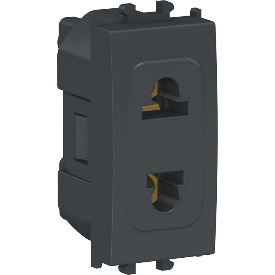 Priza 1 modul standard Euroamerican Schneider Easy Styl LMR5510003, negru