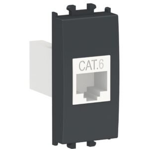 Priza date RJ45 cat6 UTP 1 modul Schneider Easy Styl LMR6233003, negru