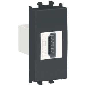 Priza HDMI 1 modul Schneider Easy Styl LMR6234003, negru