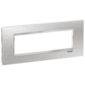 Rama inox 7 module Schneider Easy Styl LMR7667038, argintiu/crom
