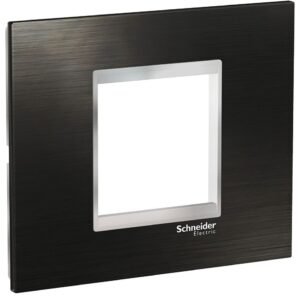 Rama ornament 2 module inox Schneider Easy Styl LMR7732038, negru/crom