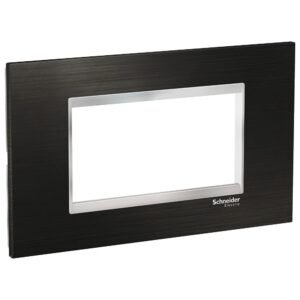 Rama ornament 4 module inox Schneider Easy Styl LMR7734038, negru/crom