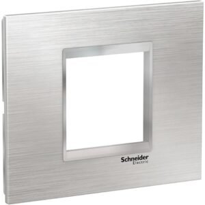 Rama inox 2 module Schneider Easy Styl LMR7762038, argintiu/crom
