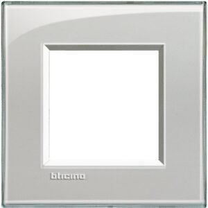 Rama ornament 2 module Bticino Living Light LNA4802KG, gri gheata