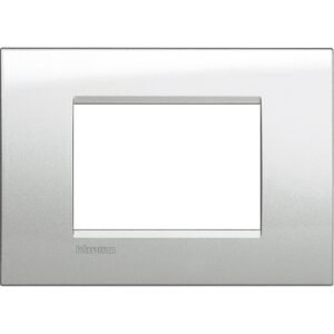 Rama ornament 3 module Bticino Living Light LNA4803GL, moonlight silver
