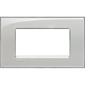 Rama ornament 4 module Bticino Living Light LNA4804KG, gri gheata