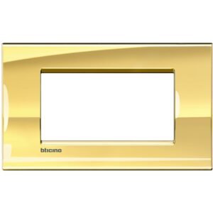 Rama ornament 4 module Bticino Living Light LNA4804OA, auriu
