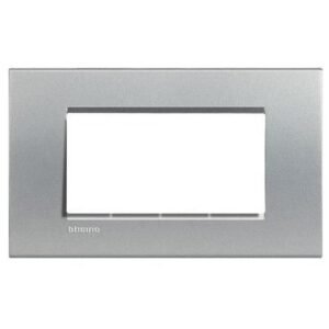 Rama ornament 4 module Living Light Bticino LNA4804TE, argintiu
