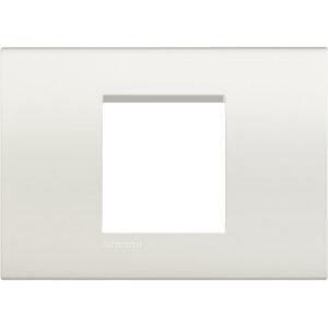Placa ornament 2 module centrata Bticino Living Light LNA4819BI
