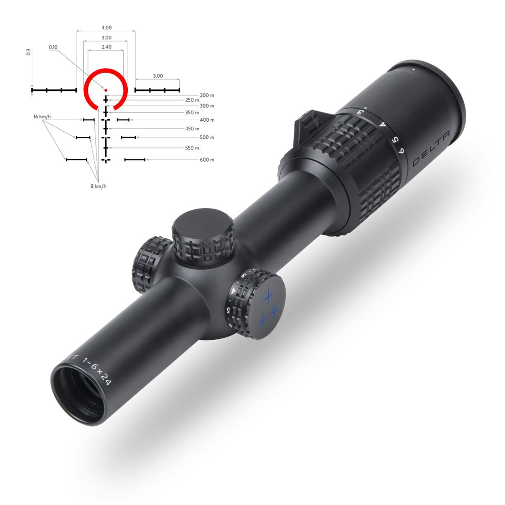 Luneta de arma pentru vanatoare Delta Hornet HD 1-6×24 D2BR SPF
