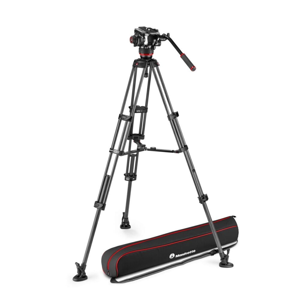 Manfrotto MVK504XTWINMC Kit Trepied video Carbon cu spreader de mijloc – Default Title