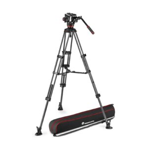 Manfrotto MVK504XTWINMC Kit Trepied video Carbon cu spreader de mijloc – Default Title