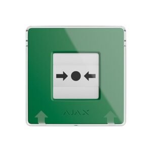 Buton wireless Ajax Manual Call Point, verde, 866.0 – 922.0 MHz, resetabil, autonomie 7 ani