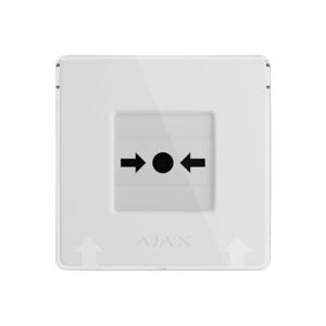 Buton wireless Ajax Manual Call Point, alb, 866.0 – 922.0 MHz, resetabil, autonomie 7 ani