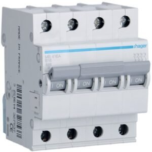 Siguranta automata 4P 6A 6kA curba B Hager MB406A