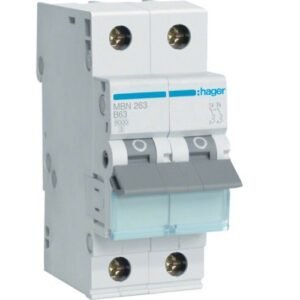 Siguranta automata 2P 63A 6kA curba B Hager MBN263
