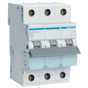 Siguranta automata 3P 63A 6kA curba B Hager MBN363