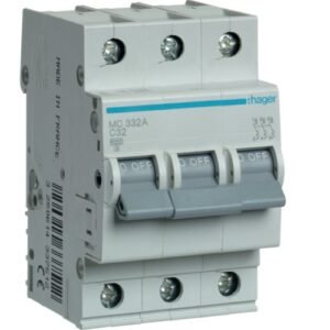 Siguranta automata 3P, 32A, 6kA, C Hager MC332A